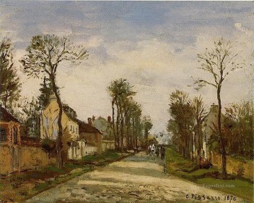  Versailles Oil Painting - the road to versailles at louveciennes 1870 Camille Pissarro